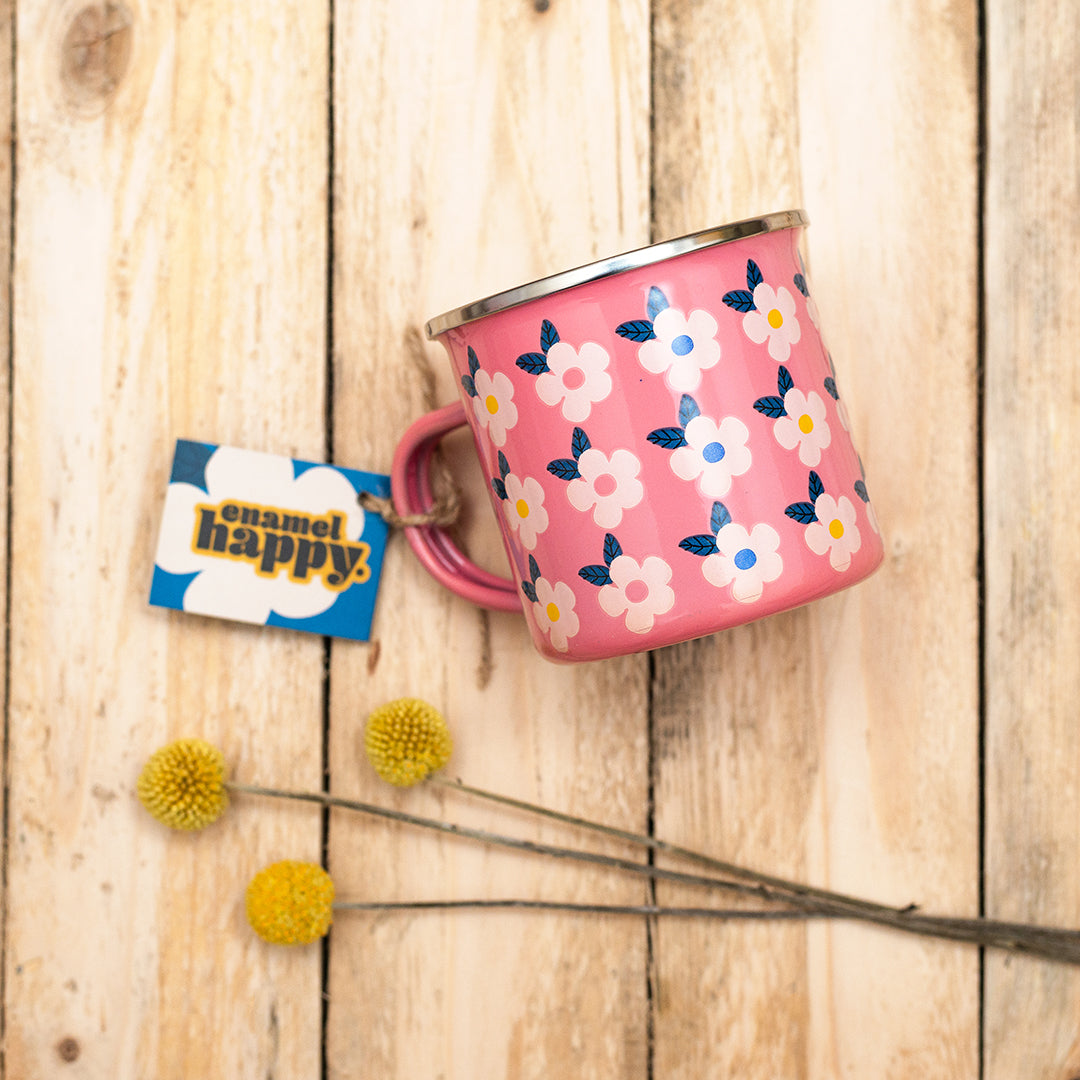 Floral Enamel Mug