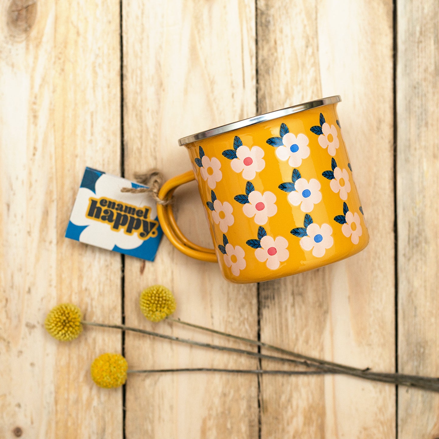 Floral Enamel Mug