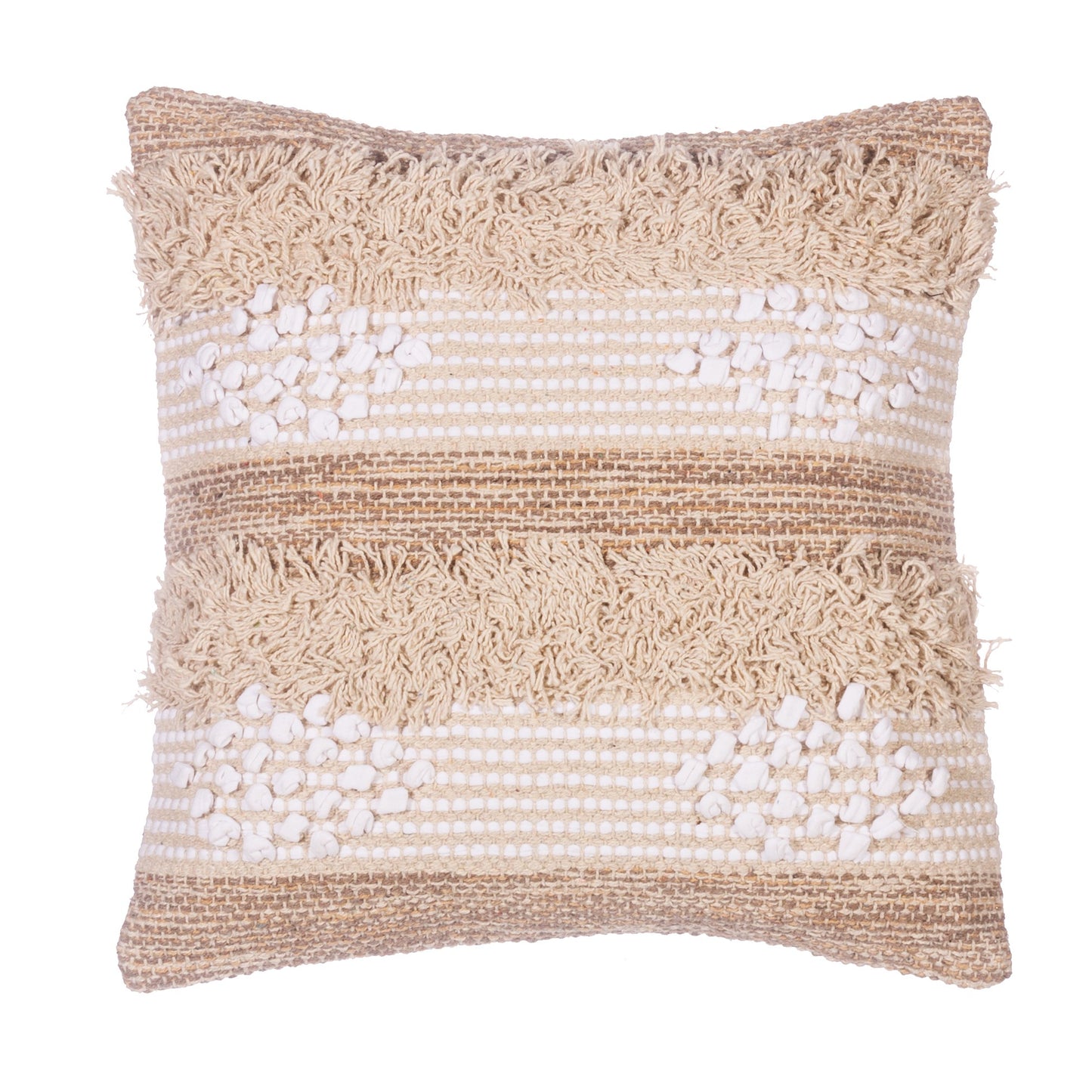 Striped Cushion - White and Cream
