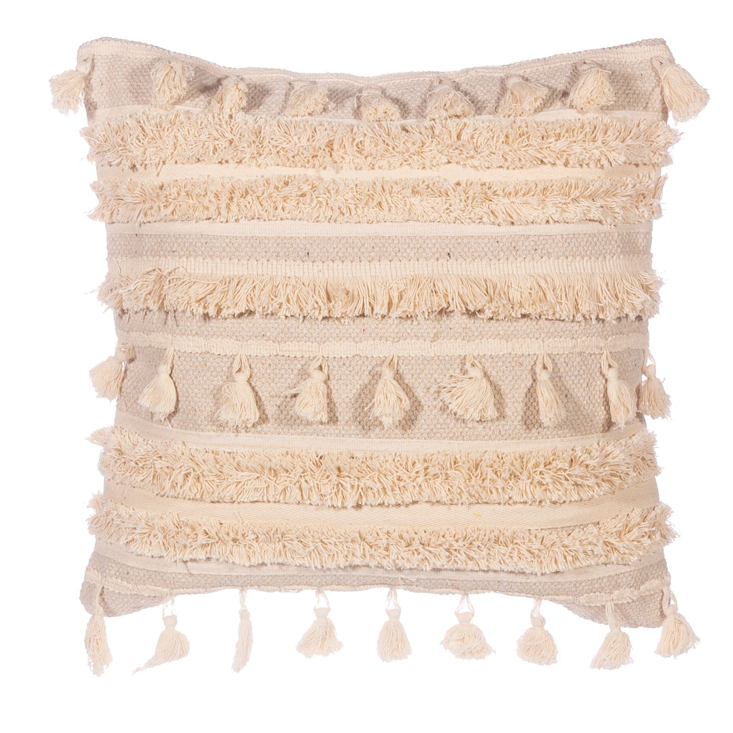 Tassel Cushion - Cream