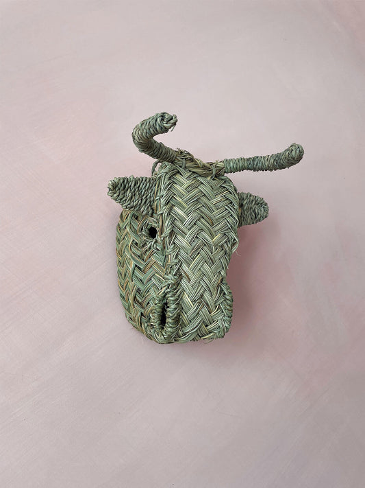 Woven Buffalo Animal Head