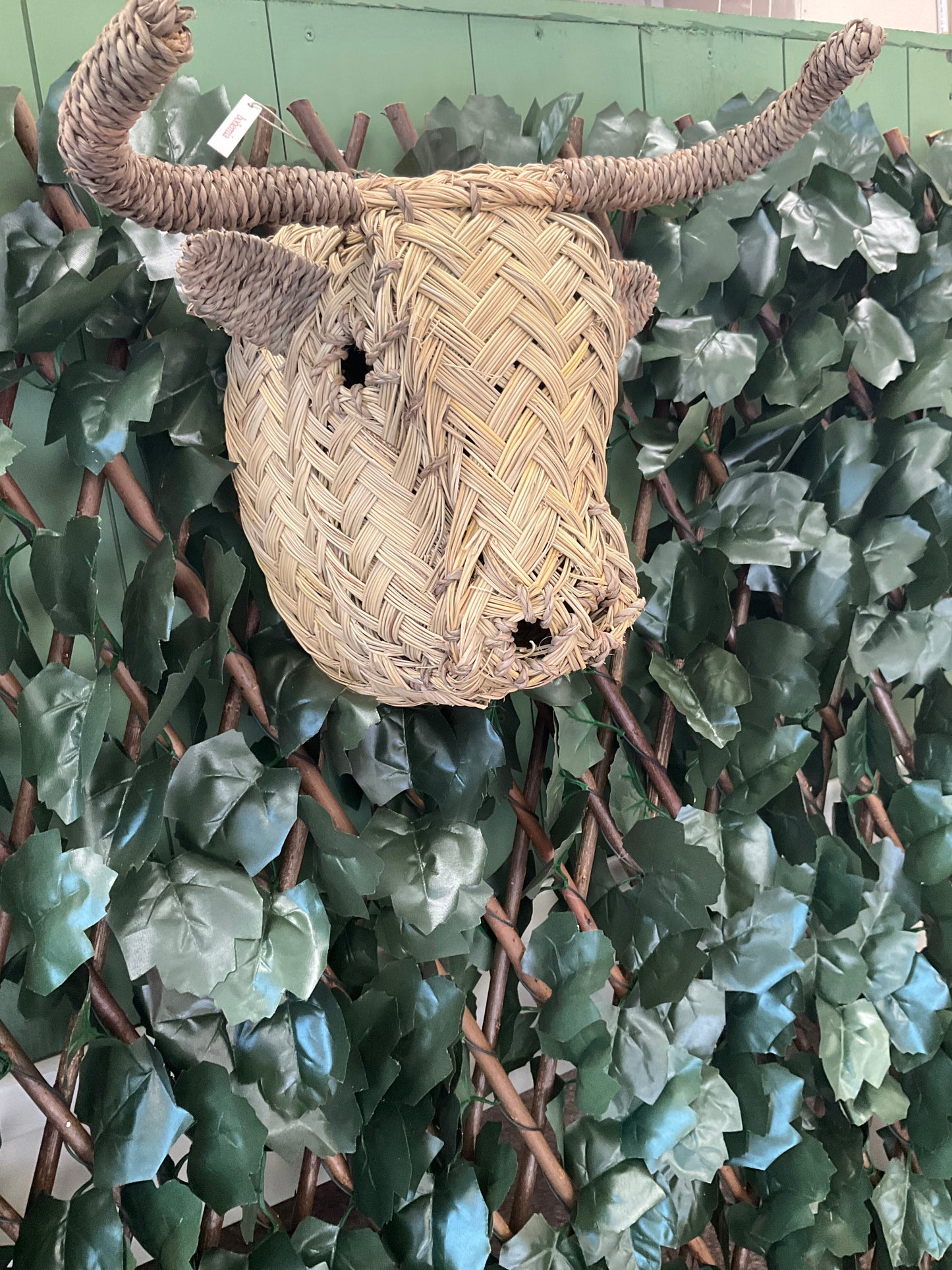 Woven Buffalo Animal Head