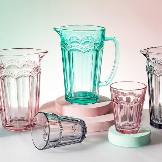 Glass Jug - Available in 3 colours