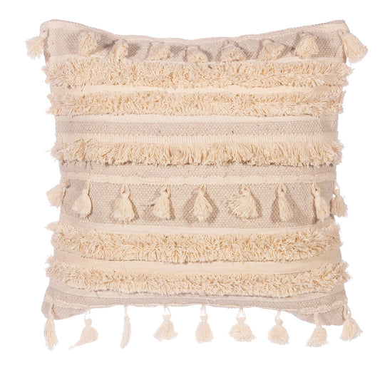 Tassel Cushion - Cream